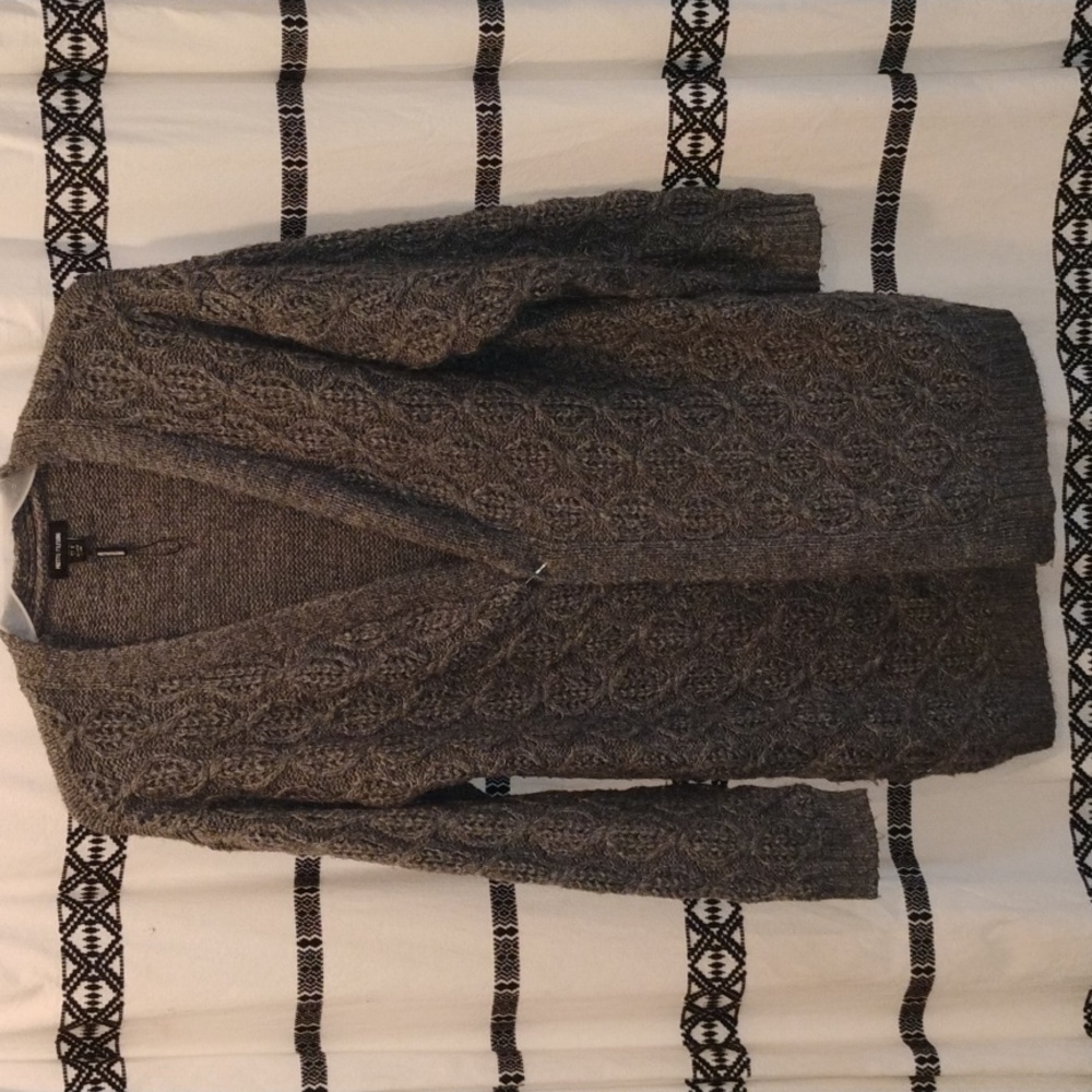 PrettyLittleThing Heather Gray Knit Sweater